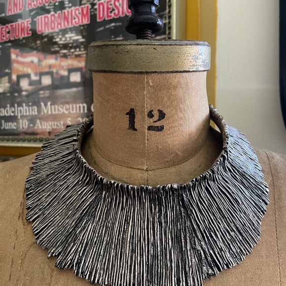 French Designer BICHE DE BERE PARIS Pewter Silver Collar RARE - Picture 10 of 10